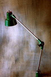Groene industriële vintage lamp / Green industrial vintage lamp          (verkocht)