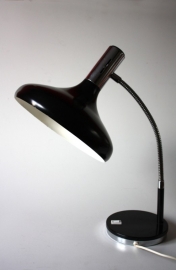 Zwarte chroom bureaulamp /  Black chrome desk lamp   [ verkocht ]