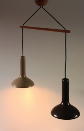 Dubbele hanglamp deense stijl / Danisch style hanging lamp [verkocht]
