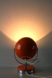 Oranje tafel bollamp / Orange globe table lamp [sold]