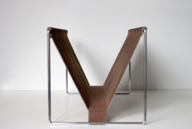 Lectuurbak leer / Leather magazine rack [sold]