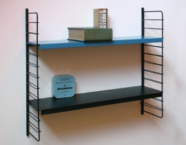 Tomado wandrek blauw-zwart / Tomado wall rack blue-black [verkocht ]