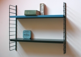 Tomado wandrek blauw-zwart / Tomado wall rack blue-black [verkocht ]