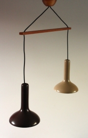 Dubbele hanglamp deense stijl / Danisch style hanging lamp [verkocht]