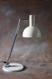 bureaulamp wit chrome / desk lamp white chromium [sold]