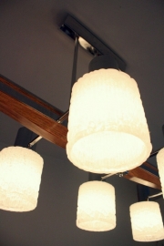 Grote `60 hangluchter 8 lamps / Large 8 lamps hanging `60 chandelier [verkocht]