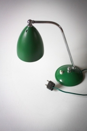 Groen chroom bureaulampje / Green chromium desklamp [sold]