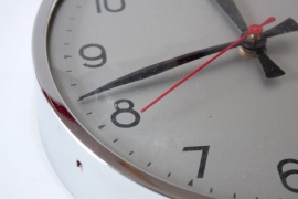 Wandklok Nufa Chroom / Clock chromium Nufa [SOLD]
