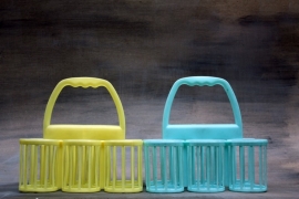 Flessenmandjes fifties / Fifties bottle baskets [verkocht]