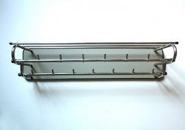 Buisframe chrome vintage kapstok / Tube frame chrome vintage coat rack [verkocht]