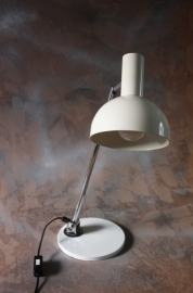 bureaulamp wit chrome / desk lamp white chromium [sold]