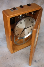 Schoolklok houten kast / Schoolclock wooden case [sold]