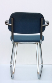 Jami blauwe buisstoel / Jami blue desk chair [sold]