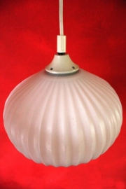 Hanglamp ribbelglas `60 / Pendant ringled glas retro `60 [verkocht]