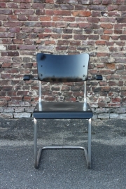 Buisframe metaal-hout bureaustoel / Tube frame metal-wood Chair [verkocht]