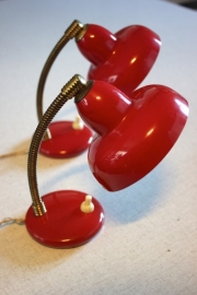 Rode bedlampjes / Red small bedlamps [sold]