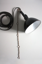 Hanglamp verstelbaar emaille / Hanging lamp adjustable enamel [sold]