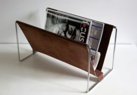 Lectuurbak leer / Leather magazine rack [sold]