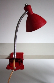 Rood flexibel klemlampje / Red flexible clip lamp [sold]