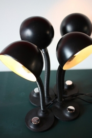 3 Zwarte vintage bollampen / 3 Black vintage globes [sold]