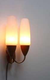 Houten muurlampje / Wooden wall lamp [verkocht]