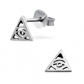 illuminati silver earrings