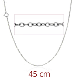 Silver chain necklace 45 cm