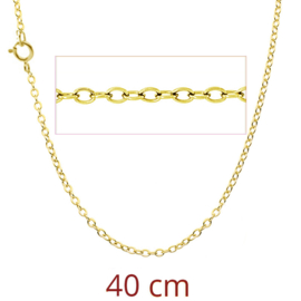 silver gold plated short link chain necklace