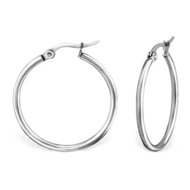 Steel hoops earrings 25 mm