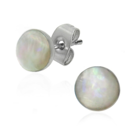 Mother of pearl stainless steel earrings