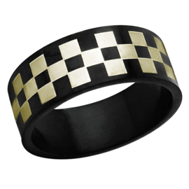 Steel  Checkered Ring
