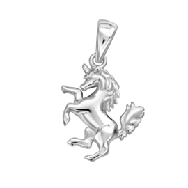silver unicorn horse pendant