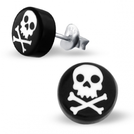 silver pirate earrings