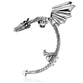 steel dragon earring