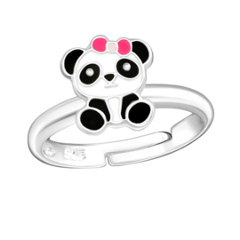 silver panda children's ring