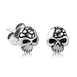 steel skull earrings