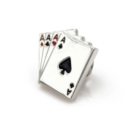 poker card brooch