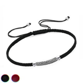 braided Bali silver rod bracelet