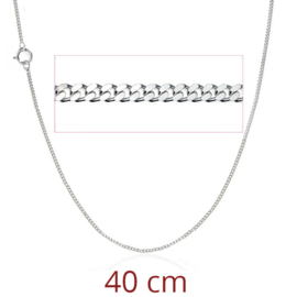 Silver curb chain necklace