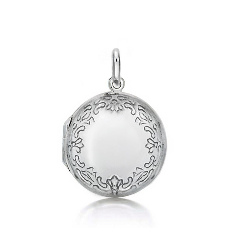 silver round locket