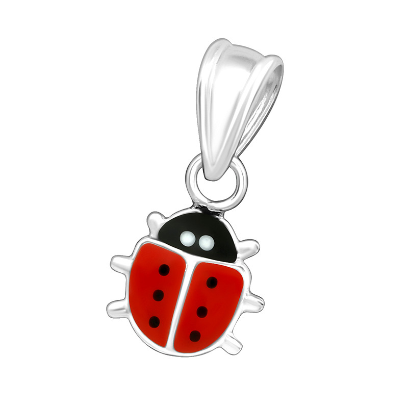 silver ladybug pendant | Necklace pendants | Goudkat
