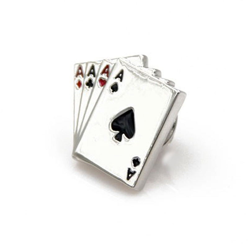 Poker Suits New Spades Hearts Clubs Diamonds Stainless Steel Stud Earrings
