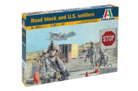 Road Block and U.S. soldiers