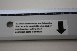 Roestvrijstalen liniaal met afsnijdkant (1 meter)