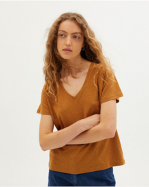 Thinking Mu II CLAVEL hemp tee: brown