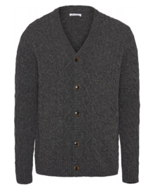 KCA || VALLEY cable knit wool: dark grey melange