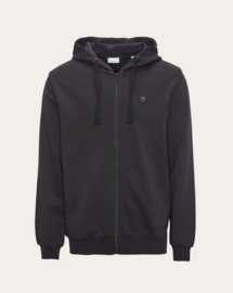 KCA II zip hood kangaroo badge sweat: black jet