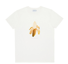 Bask in the sun II BANANA surf tee: natural