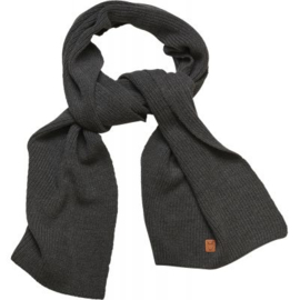 KCA || ribbing scarf cotton: dark grey melange