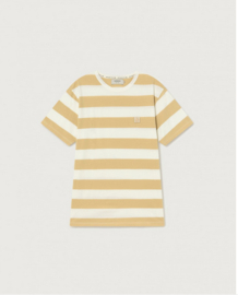 Thinking Mu II tee stripe: mustard